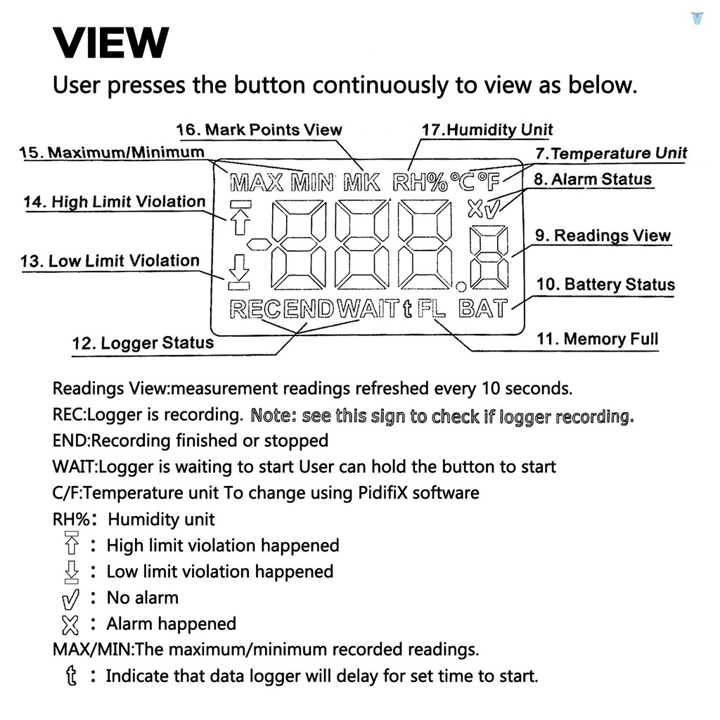 Nhiệt Kế Đo Độ Ẩm Và Nhiệt Độ Mini Đa Năng Có Màn Hình LED