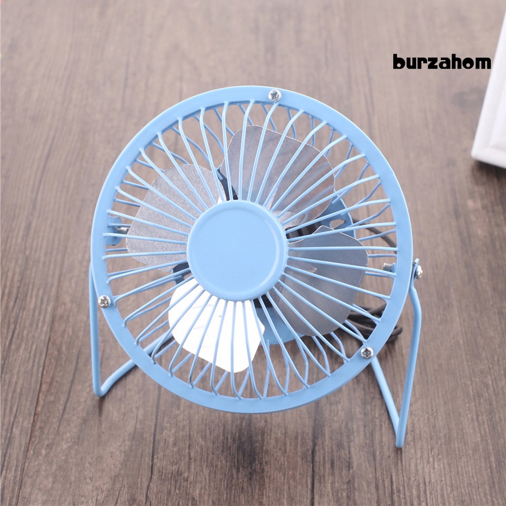Quạt Kim Loại Làm Mát Để Bàn Kích Thước 4 inch Sạc USB Không Gây Tiếng Ồn Cho Nhà Ở
