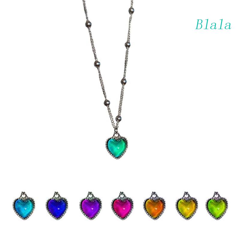 Vòng cổ Thép Titan Mặt Trái Tim Thay Đổi Màu Sắc Theo Nhiệt Độ