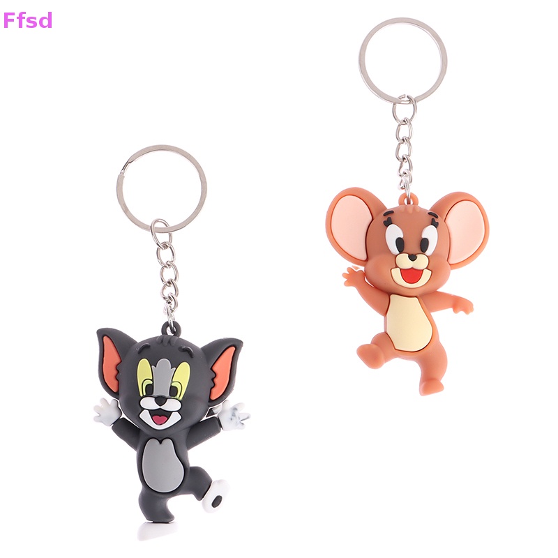 {Ffsd} Móc Chìa Khóa Resin Hình Động Vật Hoạt Hình Dễ Thương