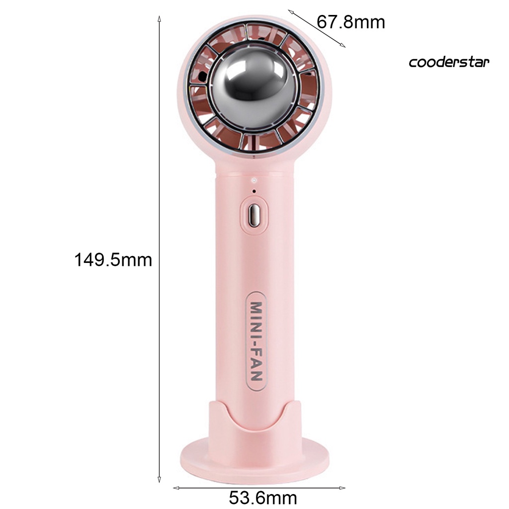 Quạt Mini Cầm Tay 1200mAh Sạc USB Tiếng Ồn Thấp Dễ Mang Theo 3 Tốc Độ Tiết Kiệm Năng Lượng