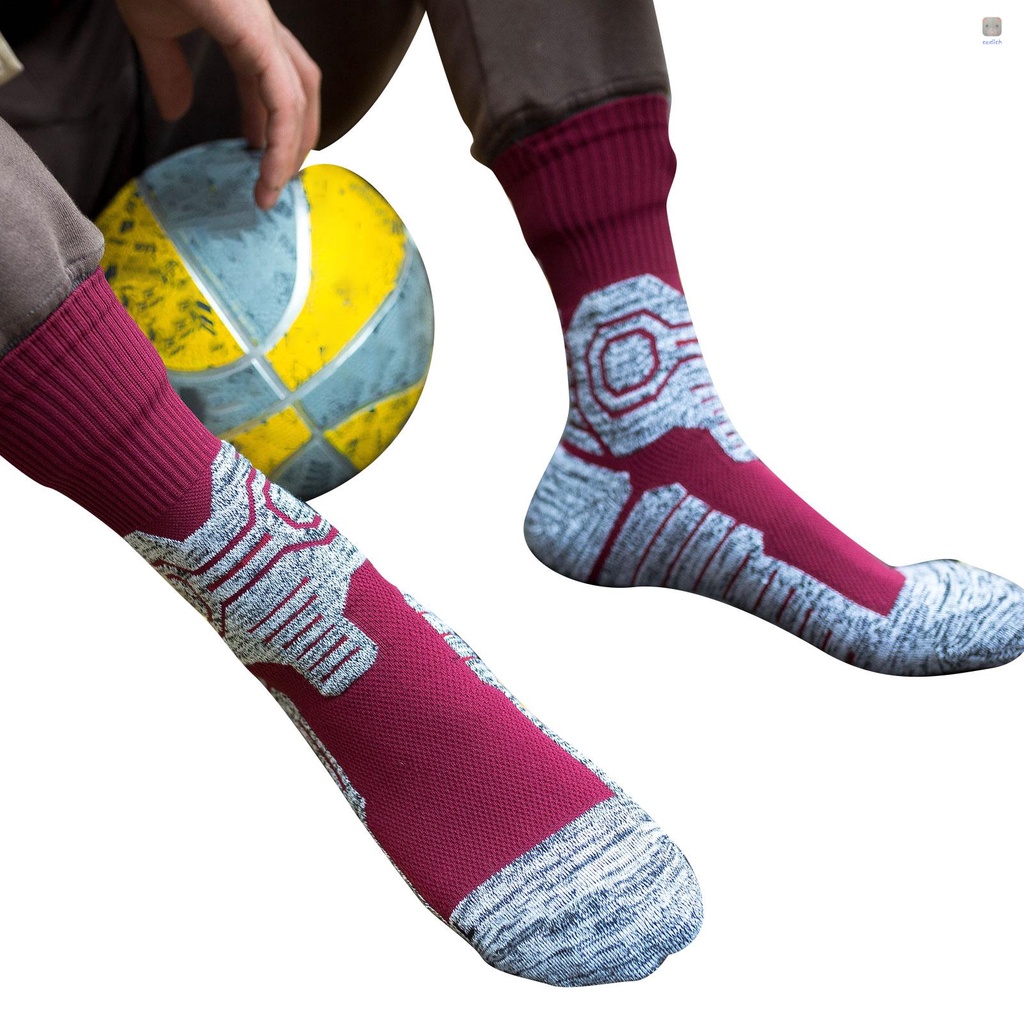 Vớ Thể Thao Dày Dặn Có Đệm Gân Chống Ẩm Chống Trượt Thoáng Khí Cho Nam