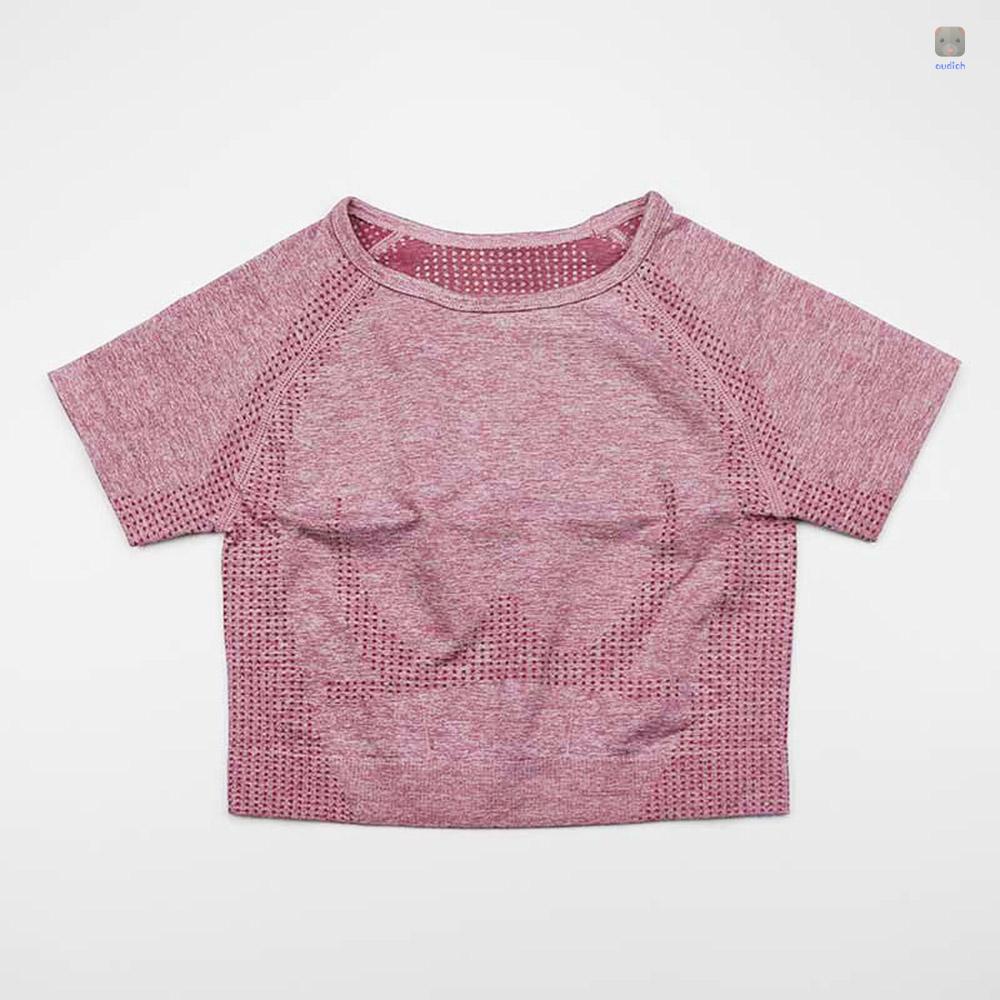 Áo Thun Thể Thao Tay Ngắn Cổ Tròn Thoáng Khí Nhanh Khô Thời Trang Cho Nữ