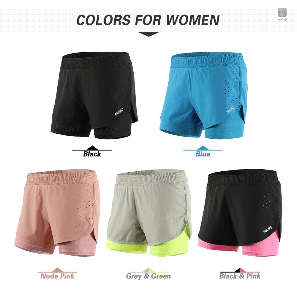 Quần ngắn đi xe đạp 2 Trong 1 Thoáng Khí Mau Khô Cho Nữ