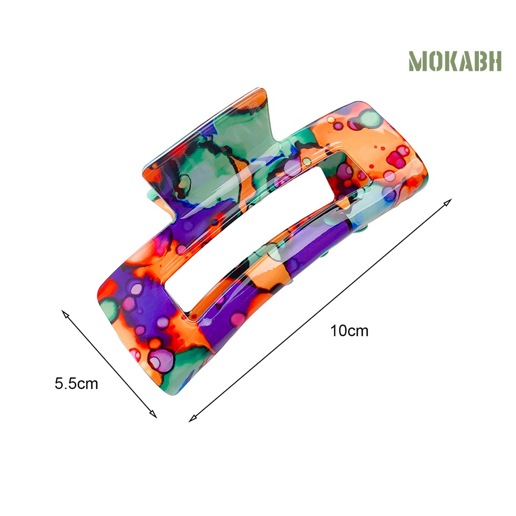 Kẹp Tóc Càng Cua Họa Tiết Da Báo Màu Sắc Tương Phản Phong Cách Vintage