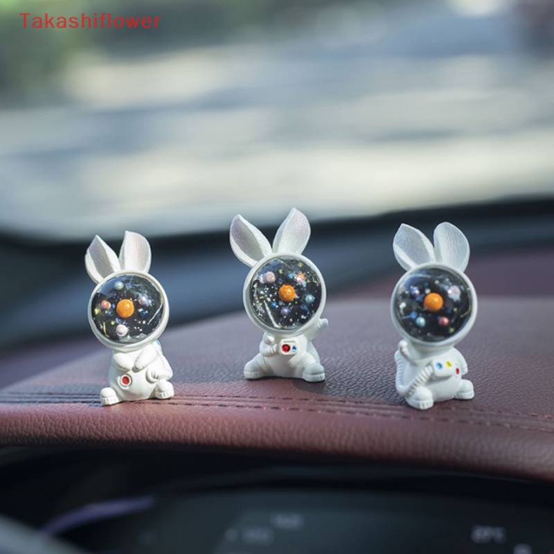 Mô Hình Chú Thỏ Phi Hành Gia Bằng Nhựa Resin Dễ Thương Để Bàn Trang Trí