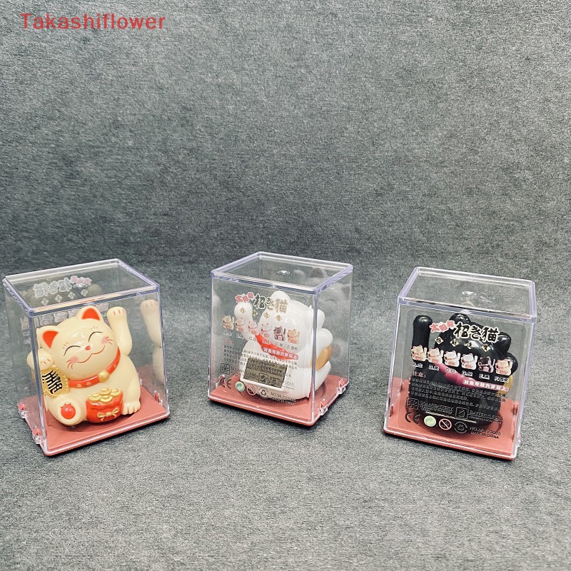 1 Chú Mèo May Mắn Mini Tự Động Viền Cong Dùng Trang Trí Xe Hơi