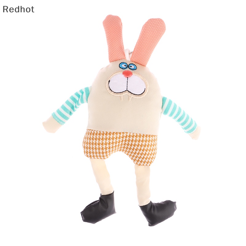 < Redhot > Móc Chìa Khóa Xe Hơi / Ba Lô / Túi Xách Hình Thỏ Nhồi Bông Dáng Dài Thích Hợp Làm Quà Tặ
