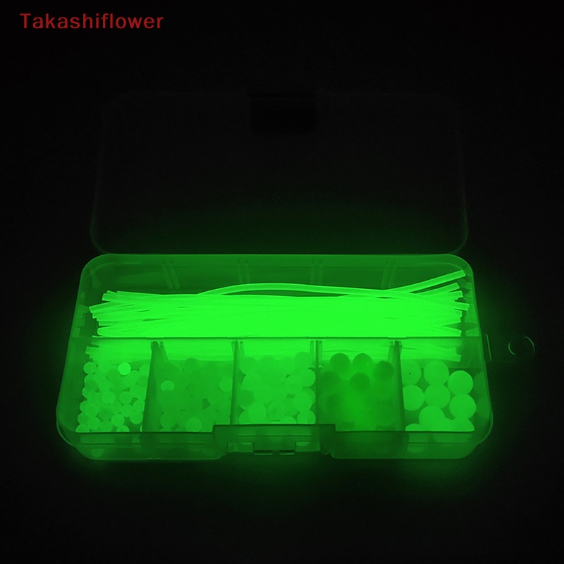 Set 170 Hạt Cao Su Mềm Phát Sáng Trong Đêm Làm Phụ Kiện Câu Cá