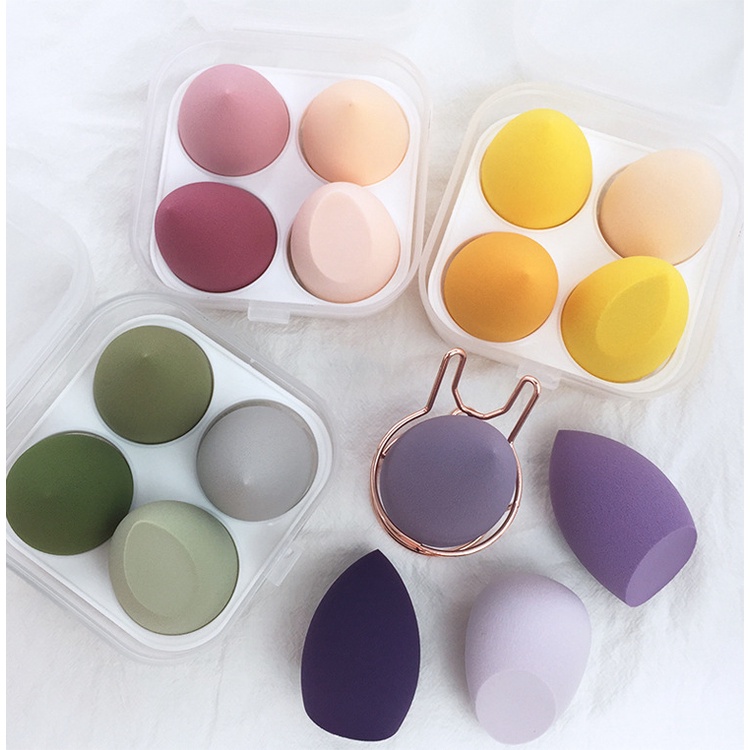 Hôp 4 Bông Mút Trang Điểm Tán Kem Nền Siêu Xịn