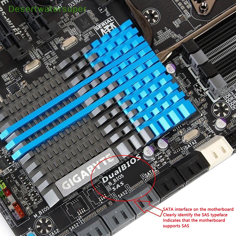 1 Đầu Chuyển Đổi SFF-8482 SAS Sang SATA 180 Độ