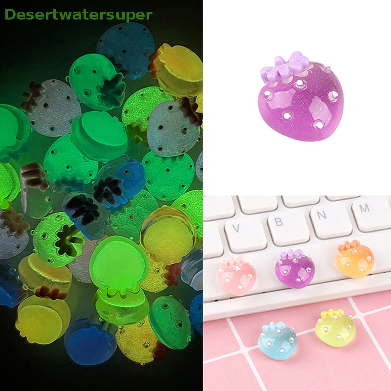 2 Đồ trang trí Trái Dâu Mini Bằng Nhựa Phát Quang