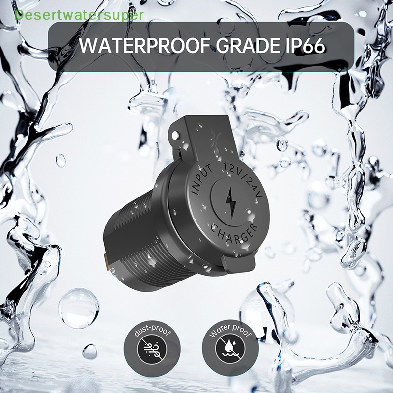 Ổ Cắm Sạc Hai Cổng USB 12V / 24V Cho Xe Hơi Xe Máy