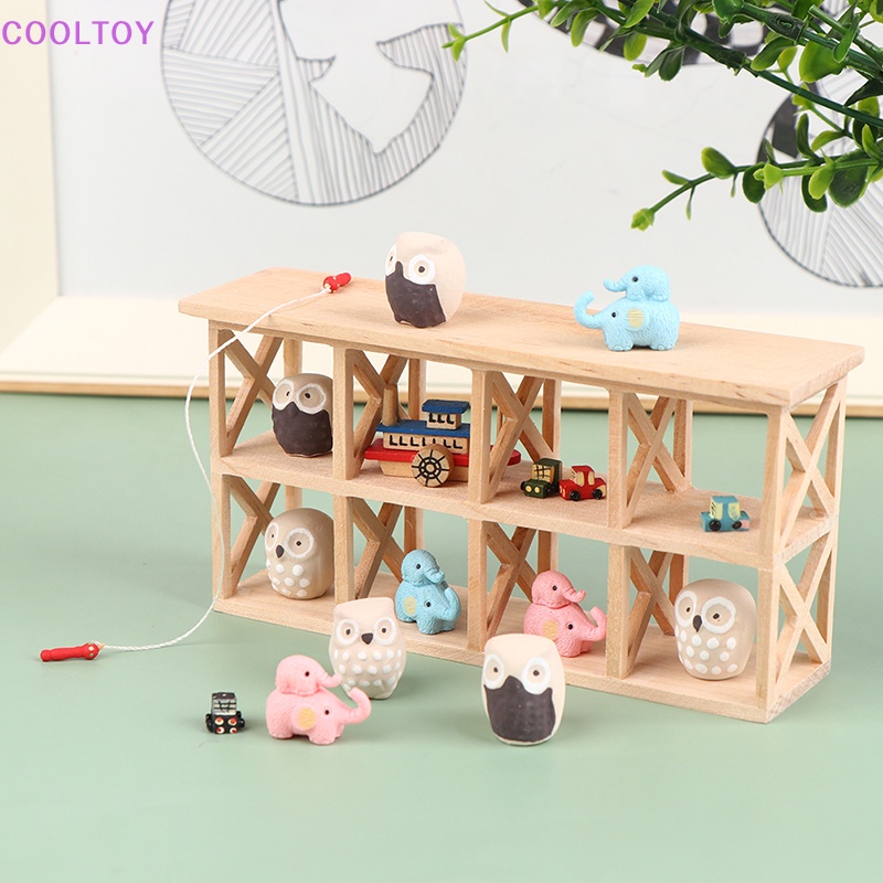 1 Bộ Giá Đỡ Trưng Bày Mô Hình Chim Cú / Voi / Chim Cú Trang Trí Nội Thất Nhà Búp Bê 1: 12