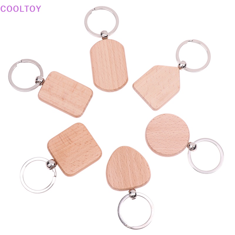 Set 2 Móc Khóa Thẻ ID DIY Bằng Gỗ Cá Nhân DIY