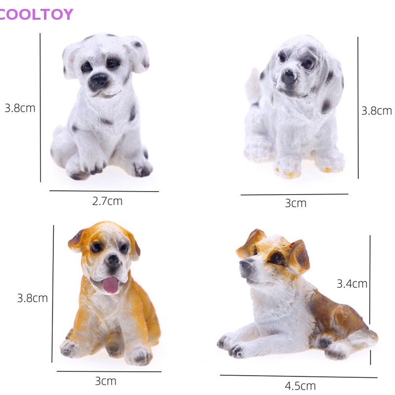 Cooltoy Mô Hình Cún Cưng Mini Bằng Nhựa resin Trang Trí Tiểu Cảnh Sân Vườn