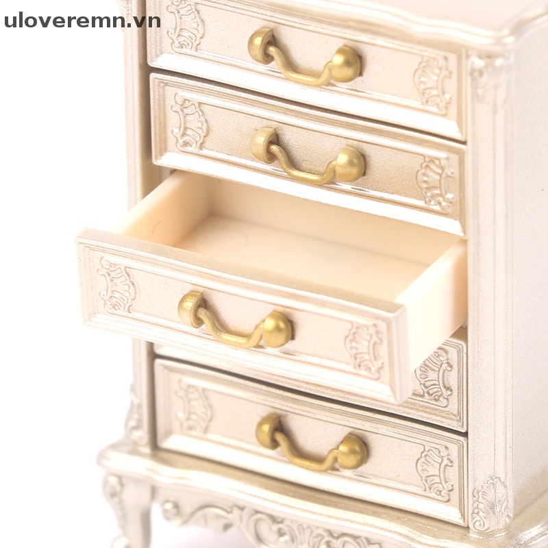 1 Mô Hình Chiếc Tủ Ngăn Kéo Phòng Ngủ Búp Bê Tỷ Lệ 1 / 12