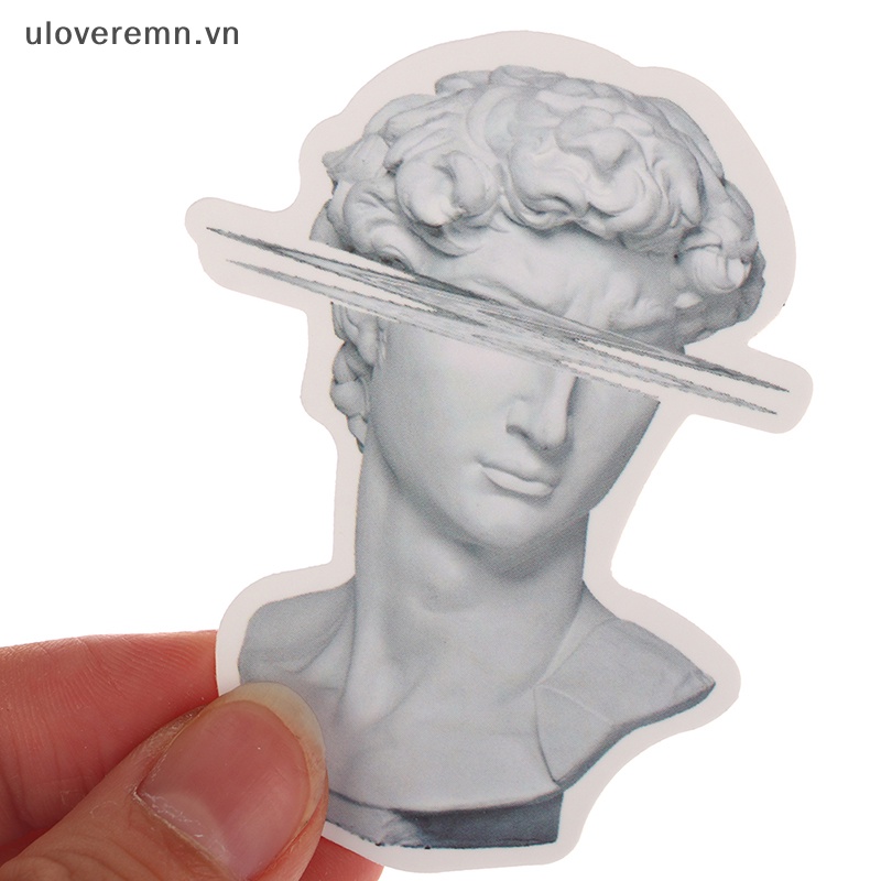 Bộ 50 Miếng Dán Màu Đen Đơn Giản Dùng Trang Trí Laptop / Điện Thoại / Tủ Lạnh