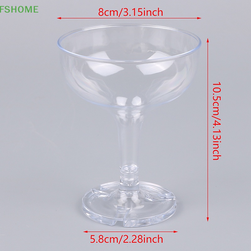 Set 6 Ly Thủy Tinh Uống Rượu Sâm Panh Bằng Acrylic Trong Suốt Mới