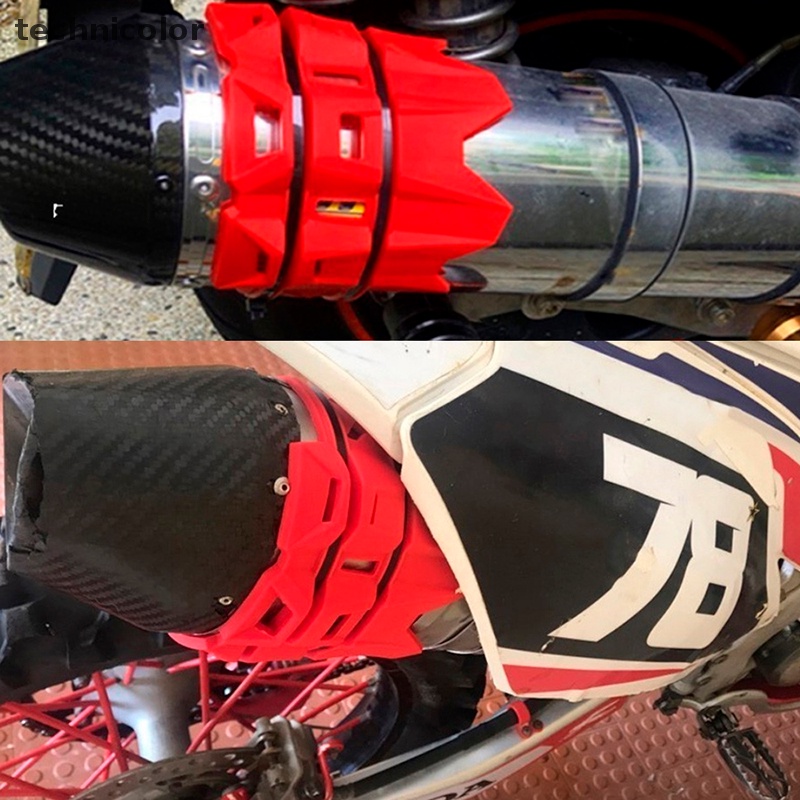 Ốp Bảo Vệ Ống Pô Giảm Thanh Hình Oval / Tròn Cho Xe Mô Tô