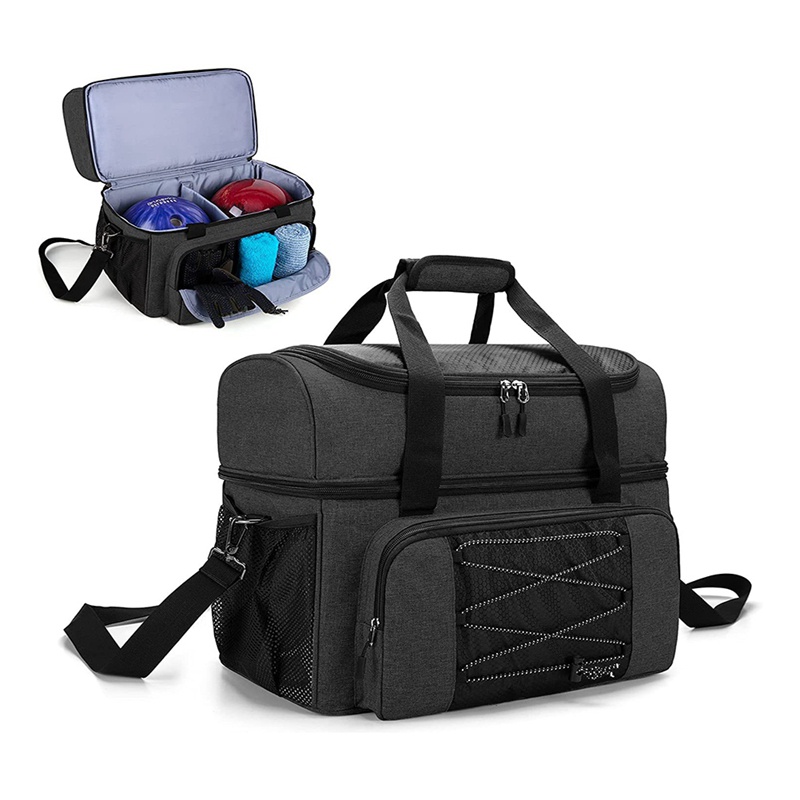 Túi Đựng Bowling Bằng Vải Oxford Kèm 2 Quả Bóng Và Giá Đỡ Có Thể Tháo Rời