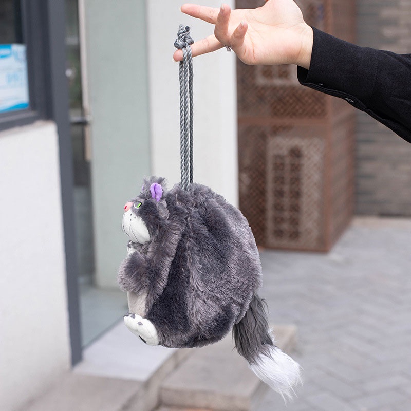 Túi Dây Rút Hình Mèo Lucifer Nhồi Bông Đáng Yêu