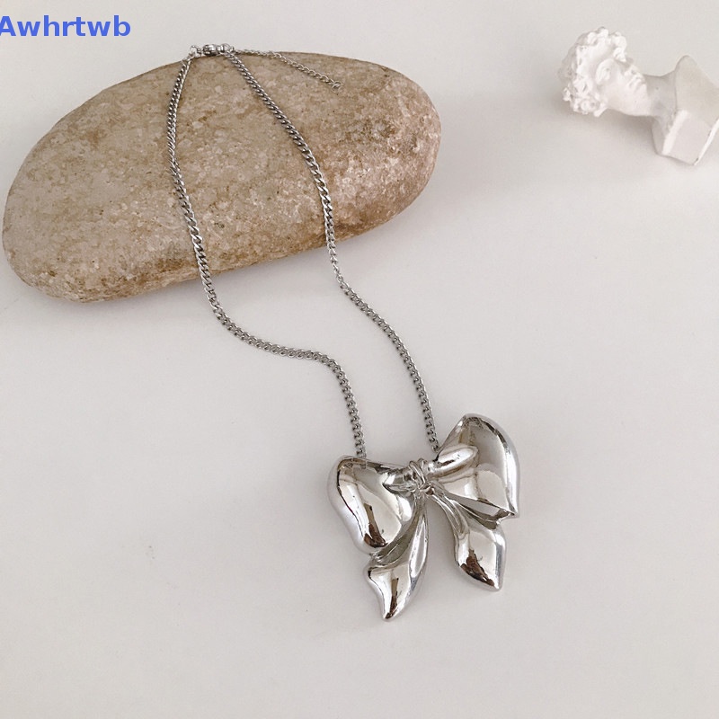Vòng Cổ Choker Bằng Kim Loại Mặt Nơ Đính Ngọc Trai Thời Trang Cho Nữ Mới