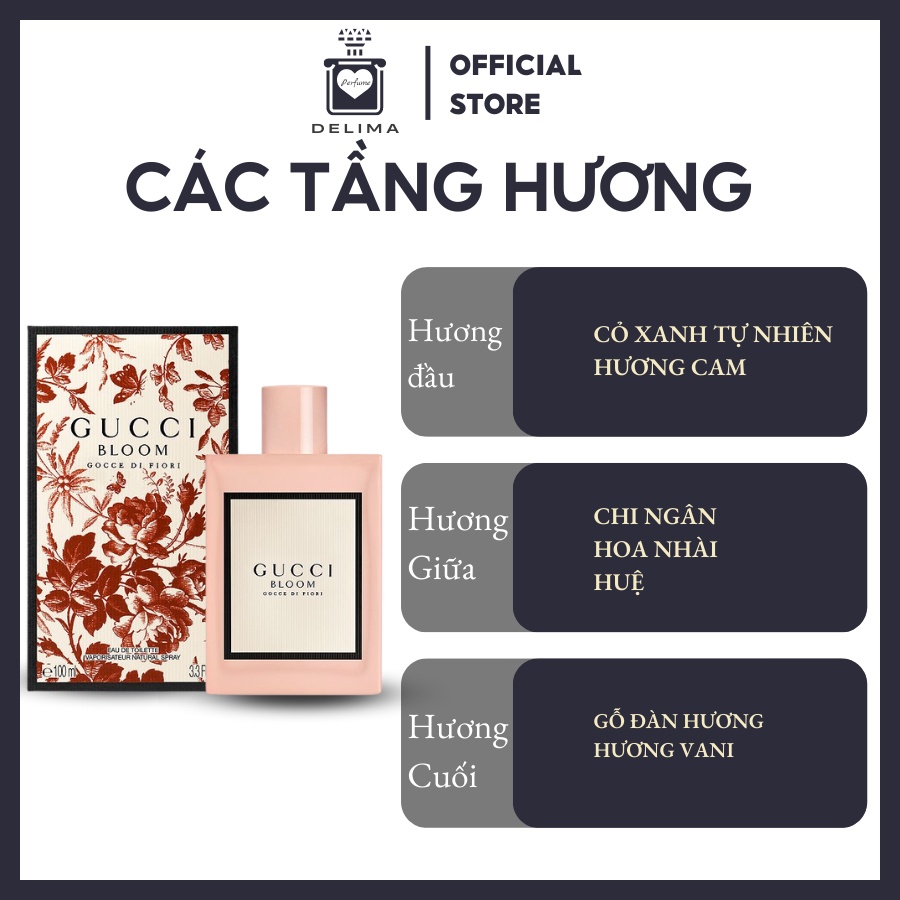 Nước hoa nữ GUCCI BLOOM Gocce Di Fiori chiết 10ml chính hãng - Delimaperfume