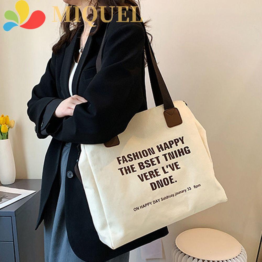Túi vải Cỡ Lớn In Chữ Thời Trang Cho Nữ
