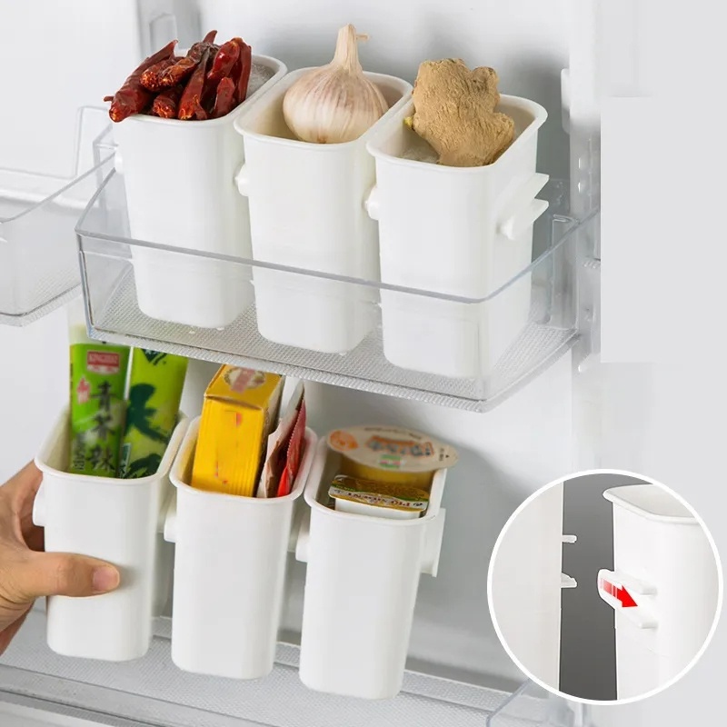 Hộp Đựng Thực Phẩm Đa Năng Có Lỗ Thoát Nước Gắn Cửa Tủ Lạnh