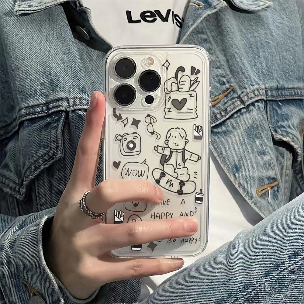 ✅Ốp Điện Thoại Mềm Chống Sốc In Hình Ván Trượt Đơn Giản Cho Apple Iphone 11 max 136 Iphone 1214 Pro Plus 78 RMTJ