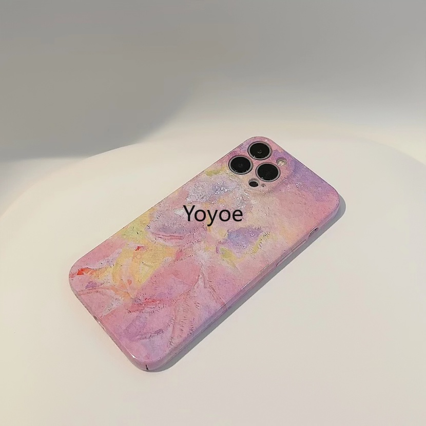 Ốp Điện Thoại Silicone Mềm Chống Sốc Tranh Sơn Dầu Cho iPhone 14plus X XR XS 11 12 13 14 Pro Max SE 7 8 Plus