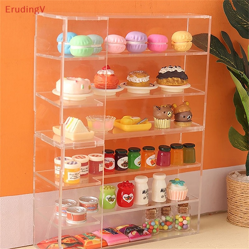 Mô Hình Tủ Trưng Bày Bánh Kem / Thức Ăn Trong Suốt Trang Trí Nhà Búp Bê 1: 12