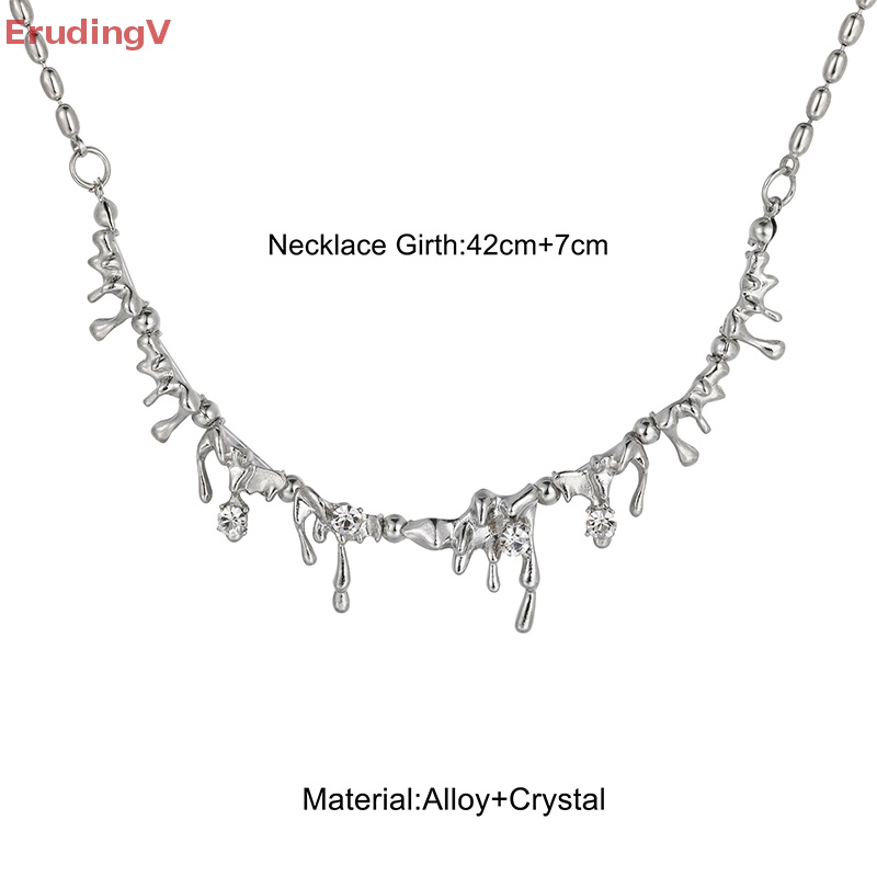 [ErudingV] Vòng Cổ Choker Mặt Hình Giọt Nước Bằng Hợp Kim Không Đối Xứng Phong Cách Hip Hop Thời Trang Cho Nữ [Mới]