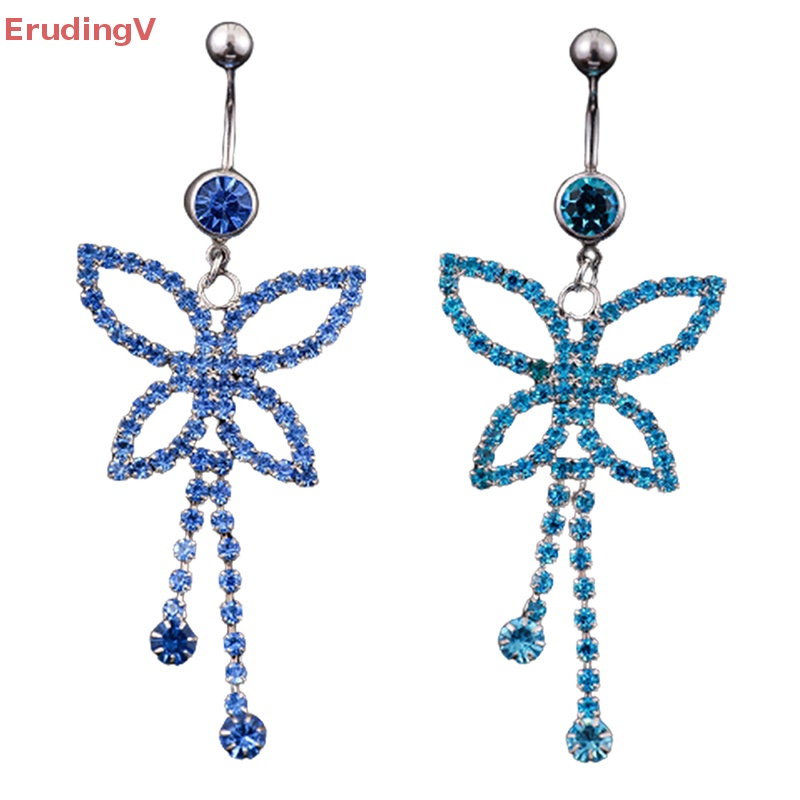 Khuyên Rốn Hình Bướm Đính Đá Zircon Thời Trang Cho Nữ