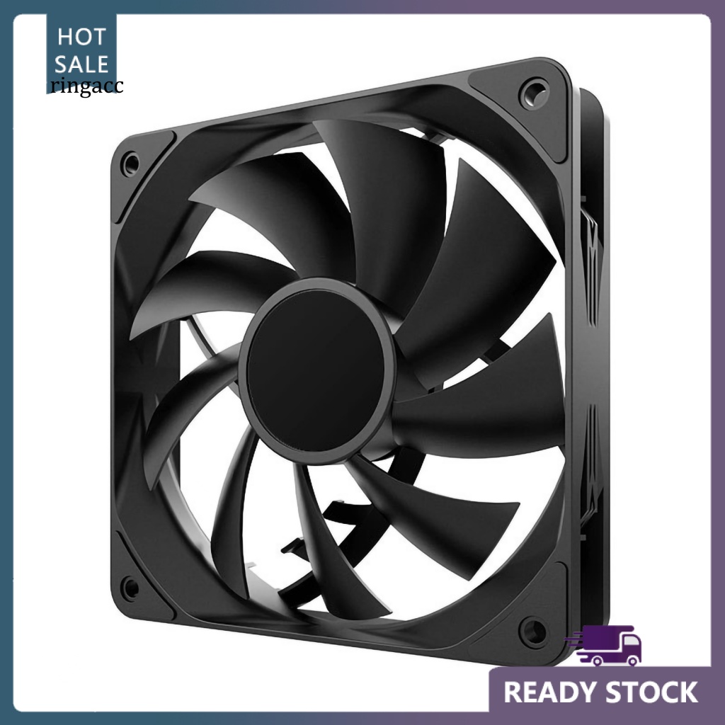 Quạt Tản Nhiệt 12cm PWM 4Pin 1800RPM 9 Cánh Ít Tiếng Ồn Tiện Dụng Cho Máy Tính Văn Phòng