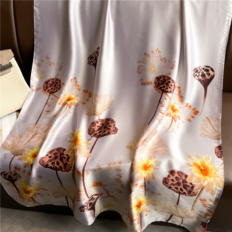 Khăn Quàng Cổ Chống Nắng Bằng Lụa Cỡ Lớn 180 * 90CM