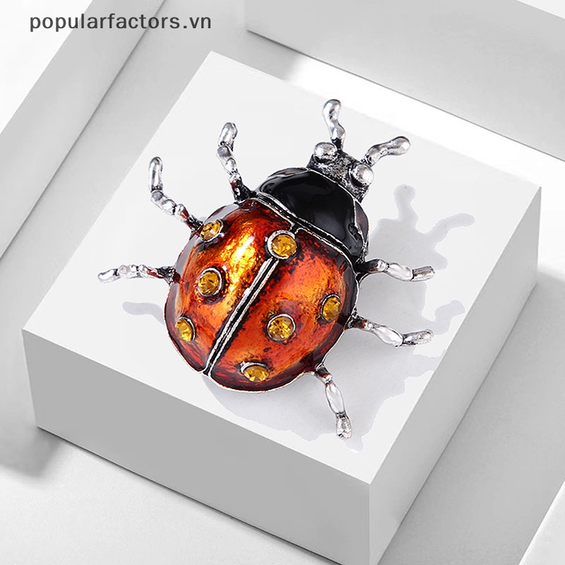 Ghim Cài Áo Hình Bọ Cánh Cứng Tráng Men Phong Cách Vintage