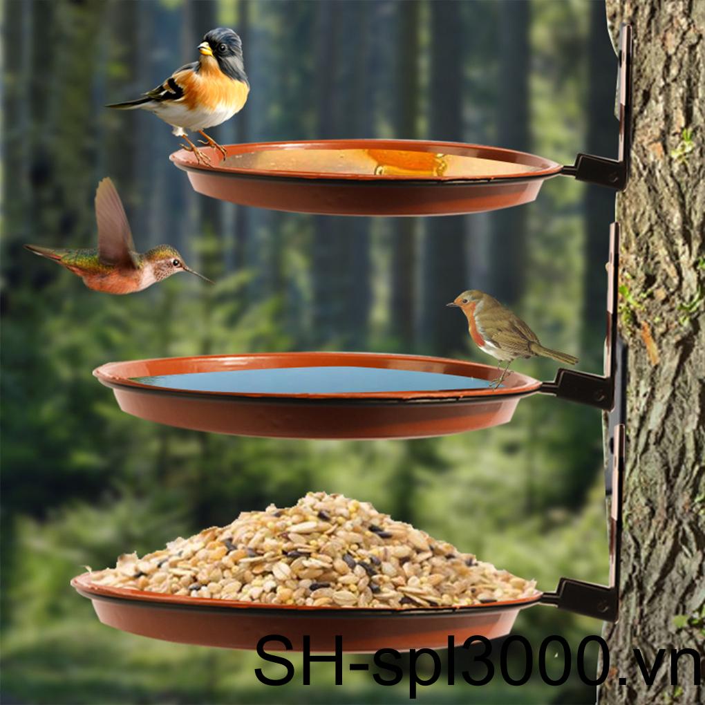 Khay Đựng Thức Ăn / Nước Uống Hai Tầng Gắn Tường Tiện Dụng Cho Chim Cảnh