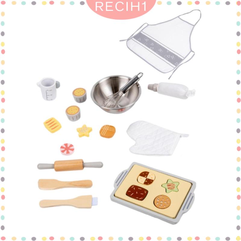 Bộ Đồ Chơi Mô Phỏng Nướng Bánh Quy Và Bánh Ngọt Bằng Gỗ Dành Cho Trẻ Mẫu Giáo