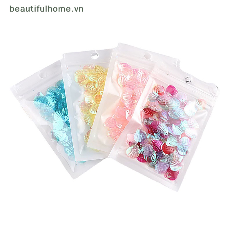 1 Túi Hình Xăm Dán Họa Tiết Vỏ Sò Đính Kim Sa Lấp Lánh