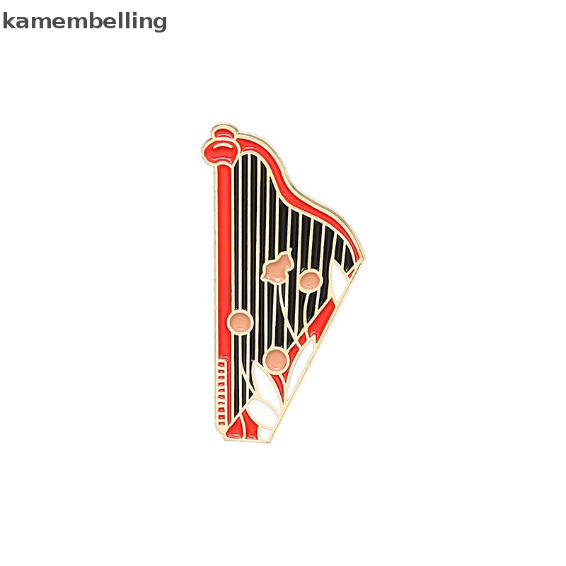 Kamembelling Huy Hiệu Cài Áo Hình Đàn Guitar Bằng Hợp Kim Tráng Men Phong Cách Vintage Thời Trang Sáng Tạo