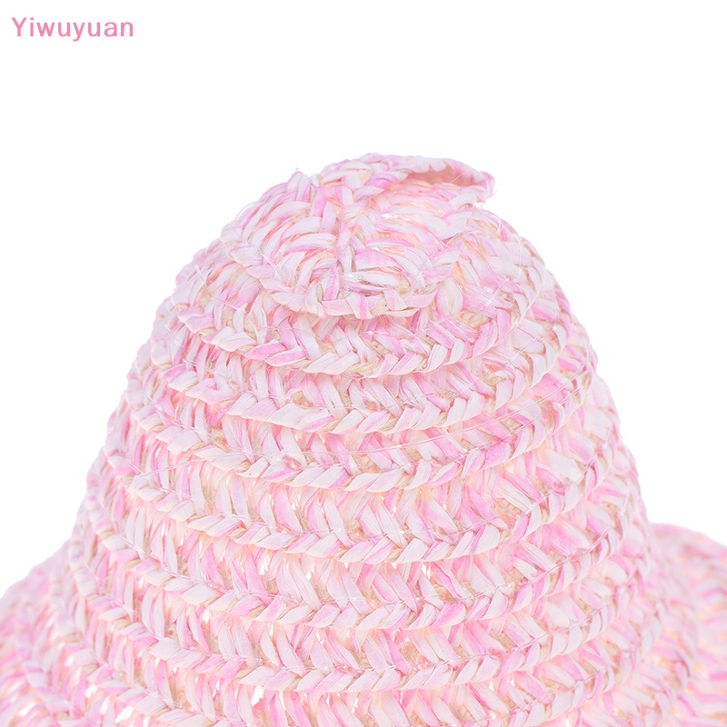 < Yiwuyuan > Nón Rơm Mini Đan Tay Trang Trí Nhà Búp Bê Thu Nhỏ Mới