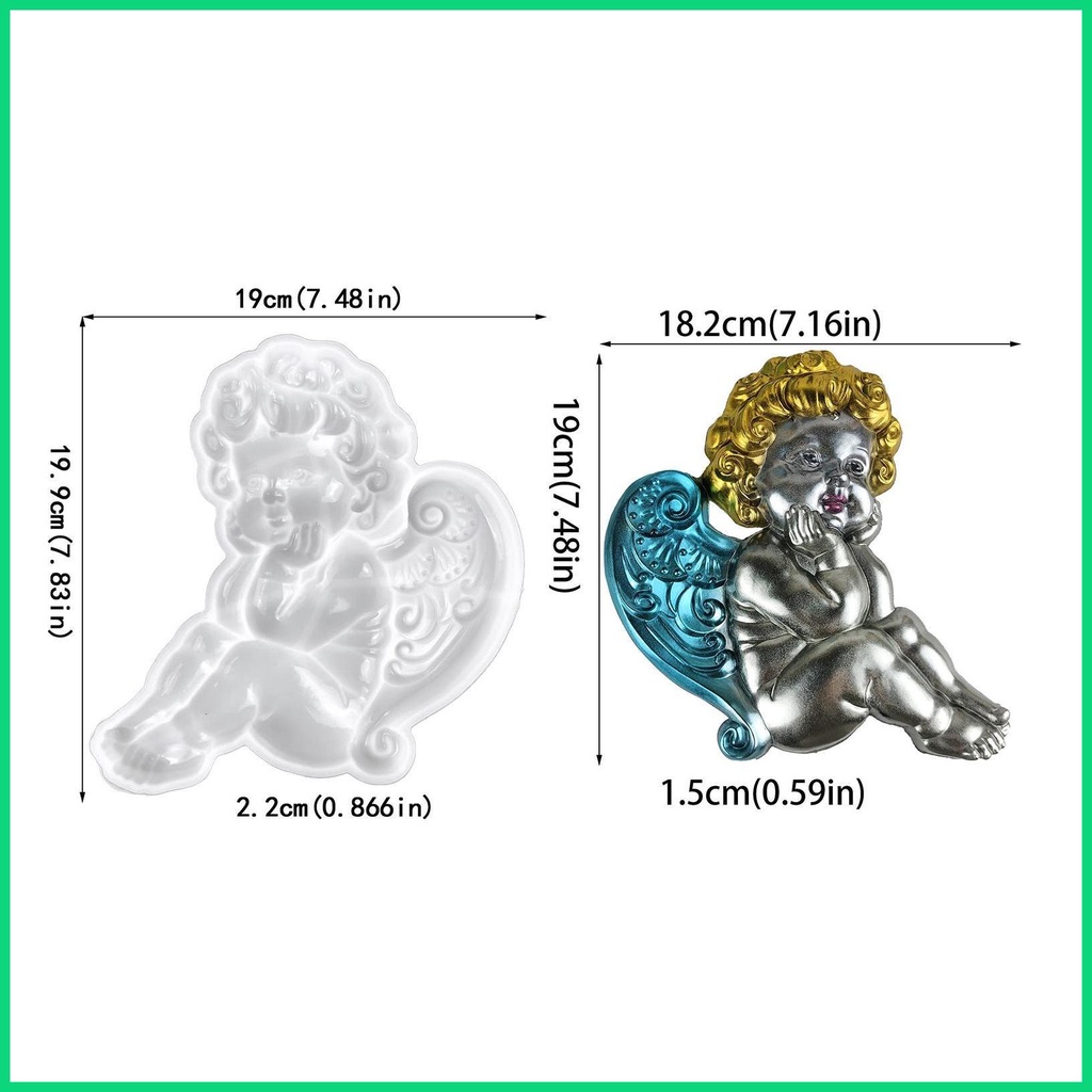 Khuôn Làm Bánh Bằng Silicone Chống Dính Hình Đôi Cánh Thiên Thần 3D Dễ Thương