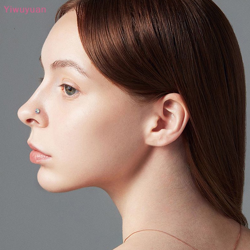 3 Khuyên Mũi Bằng Thép Không Gỉ Đính Đá Thời Trang Mới