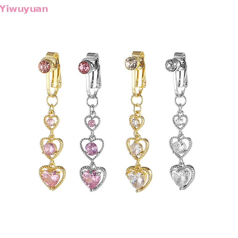 Khuyên Rốn Đính Đá Hình Trái Tim Thời Trang Mới Cho Nữ