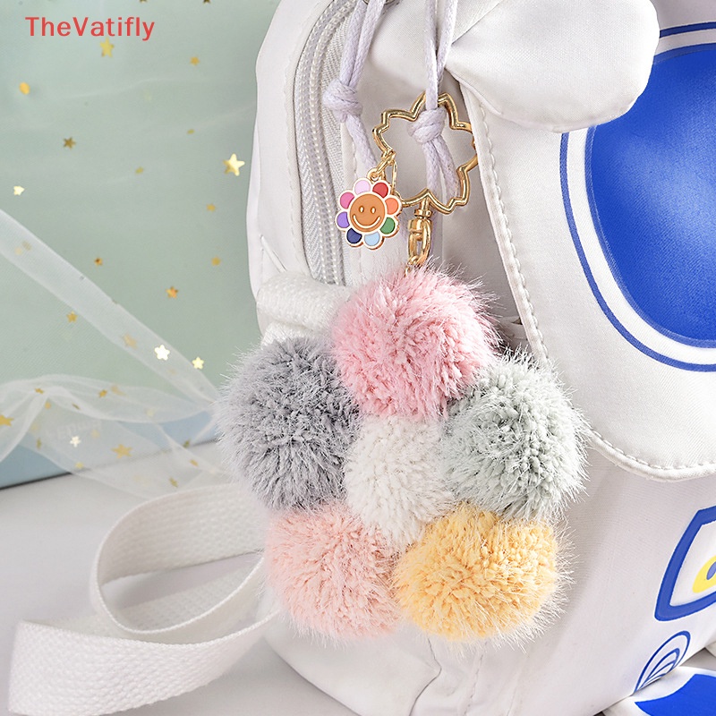 [Thevalifly] Móc Chìa Khóa Hình Hoa Hướng Dương Nhồi Bông Phong Cách Hàn Quốc Dễ Thương Dành Cho Bạn Nữ
