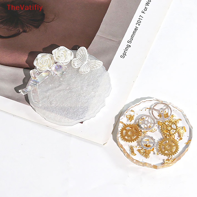 [Thevalifly] Khuôn Silicone Làm Đế Lót Ly Tròn 8 Ngăn DIY Trang Trí Nội Thất Nhà Bán Chạy