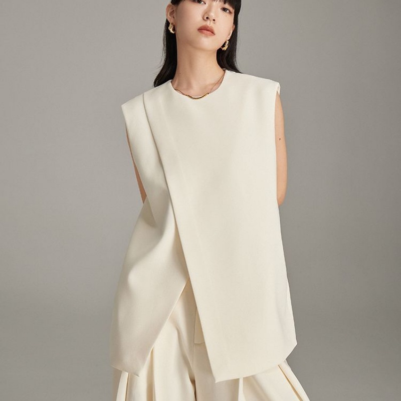 Áo Vest Hai Dây Xếp Ly Dáng Ôm Thời Trang Mùa Hè 2023 Dành Cho Bạn Nữ