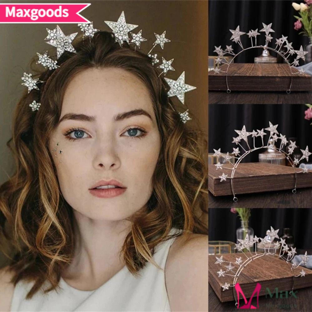 Vương Miện Ngôi Sao Thời Trang Cho Đám Cưới|Băng Đô Cài Tóc Thiết Kế Dễ Thương